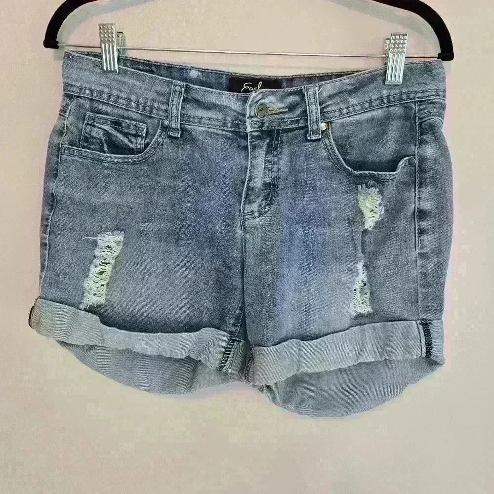 Earl Jeans Jean Shorts Women's Denim Distressed Size 4